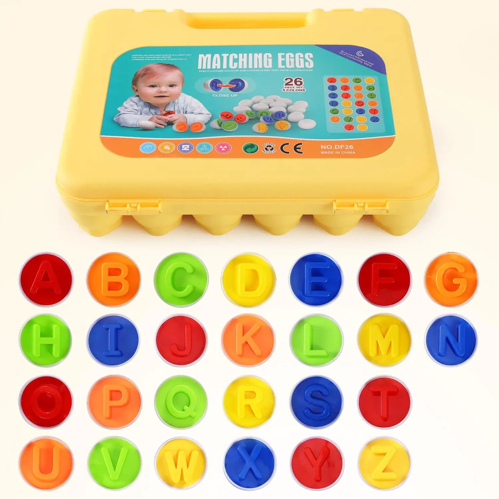 Coffret Œufs d’Éveil Montessori – Jeu d’Apprentissage des Formes et des Couleurs 🐣 (2-5 ans)