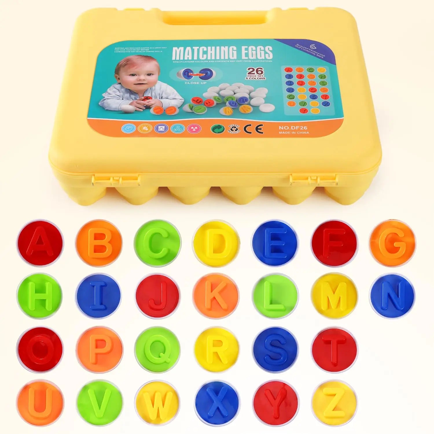 Coffret Œufs d’Éveil Montessori – Jeu d’Apprentissage des Formes et des Couleurs 🐣 (2-5 ans)