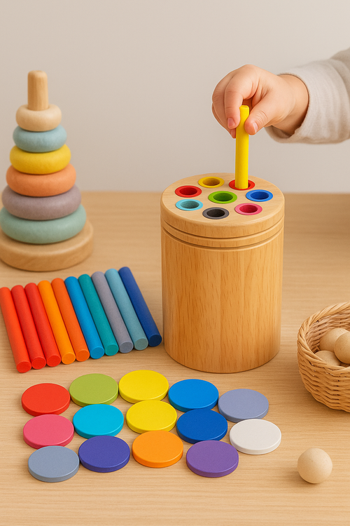 Jouet d'apprentissage en bois (2-5ans)